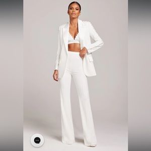Nadine Merabi Charlotte White Pants Trousers XS BNWT